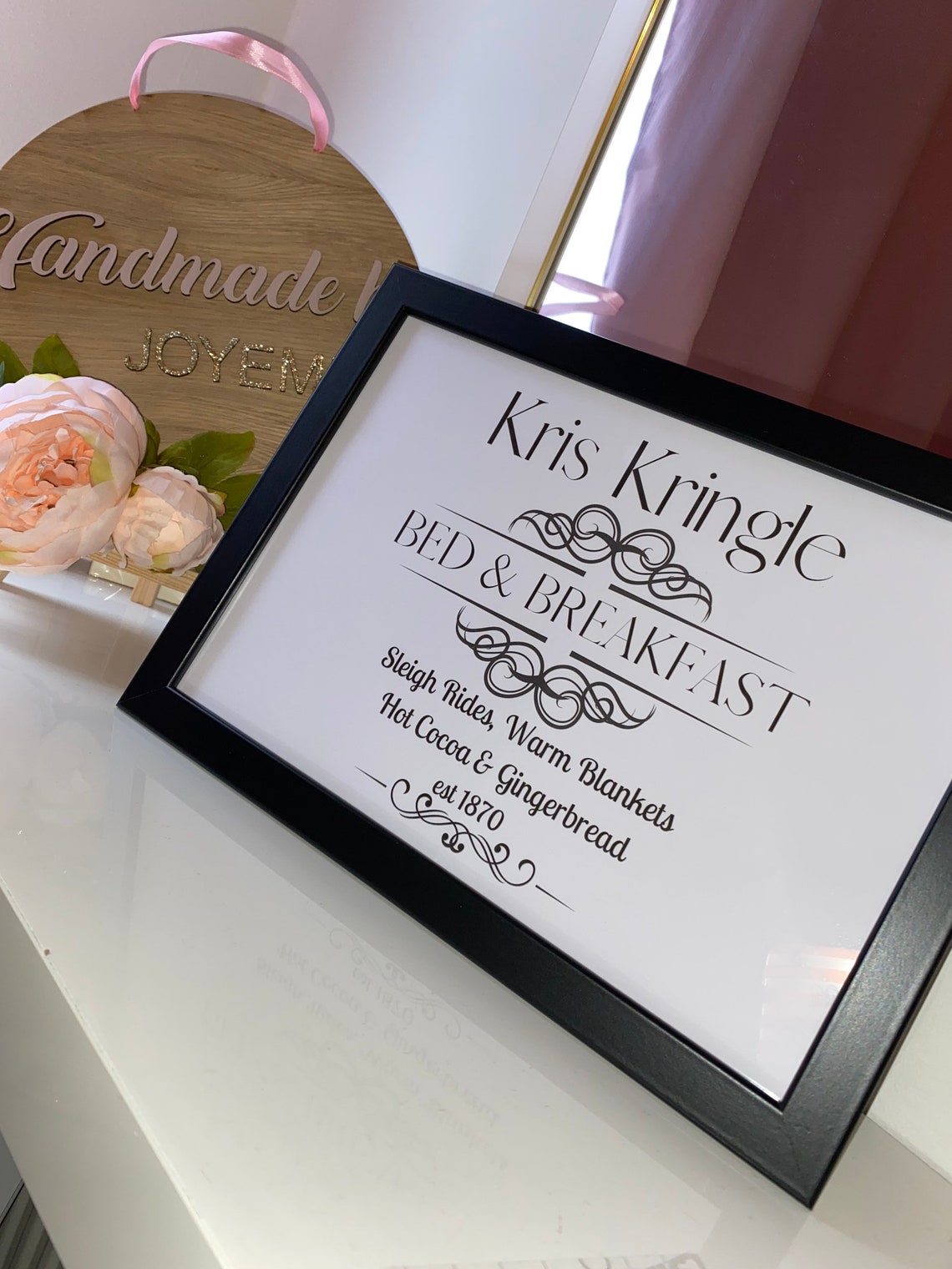 Kris Kringle Bed & Breakfast A4 Print/ Christmas Prints | Etsy