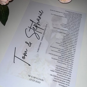 Digital Download Wedding Print / First Dance / 1st Anniversary Gift