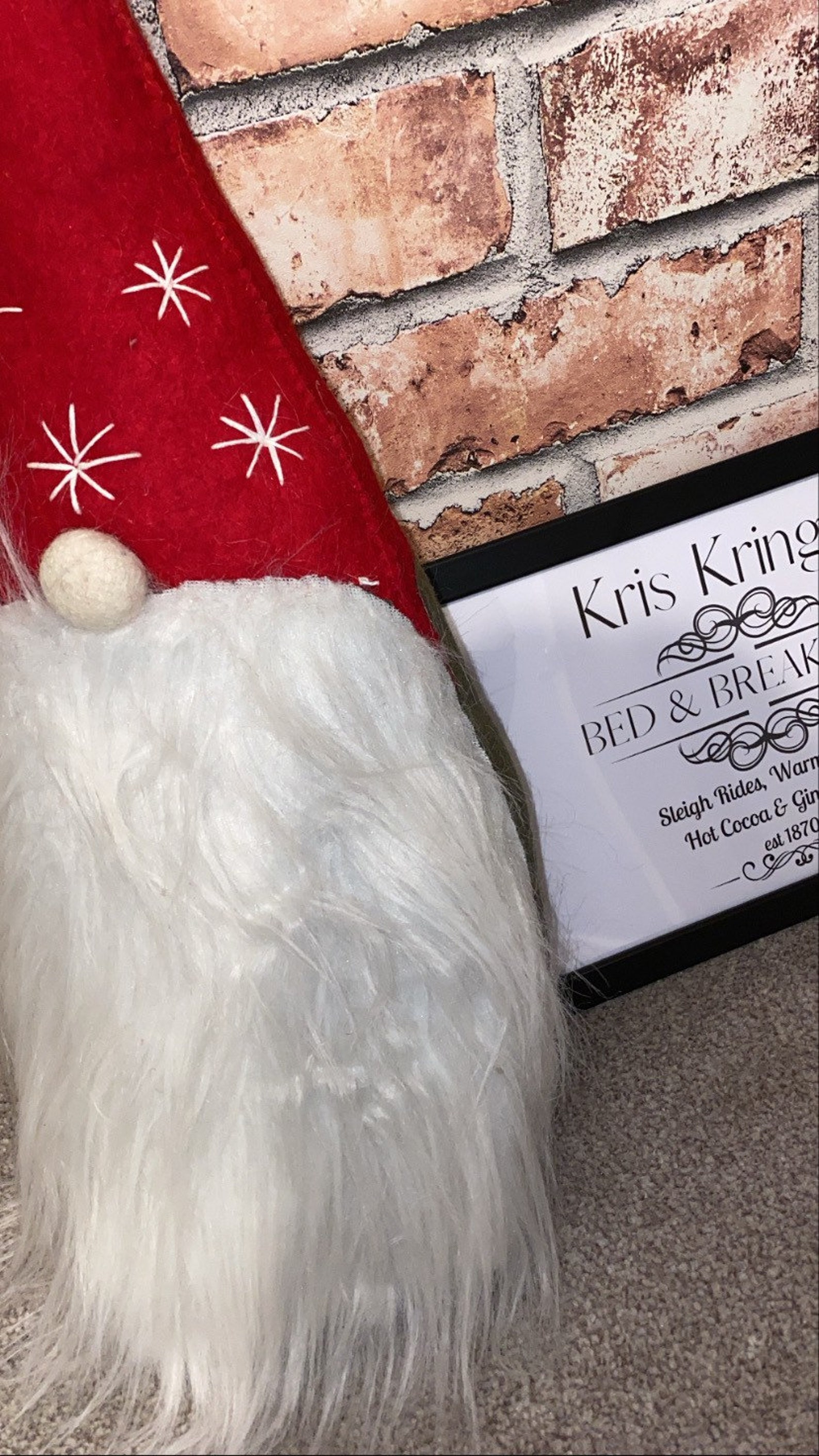 Kris Kringle Bed & Breakfast A4 Print/ Christmas Prints | Etsy