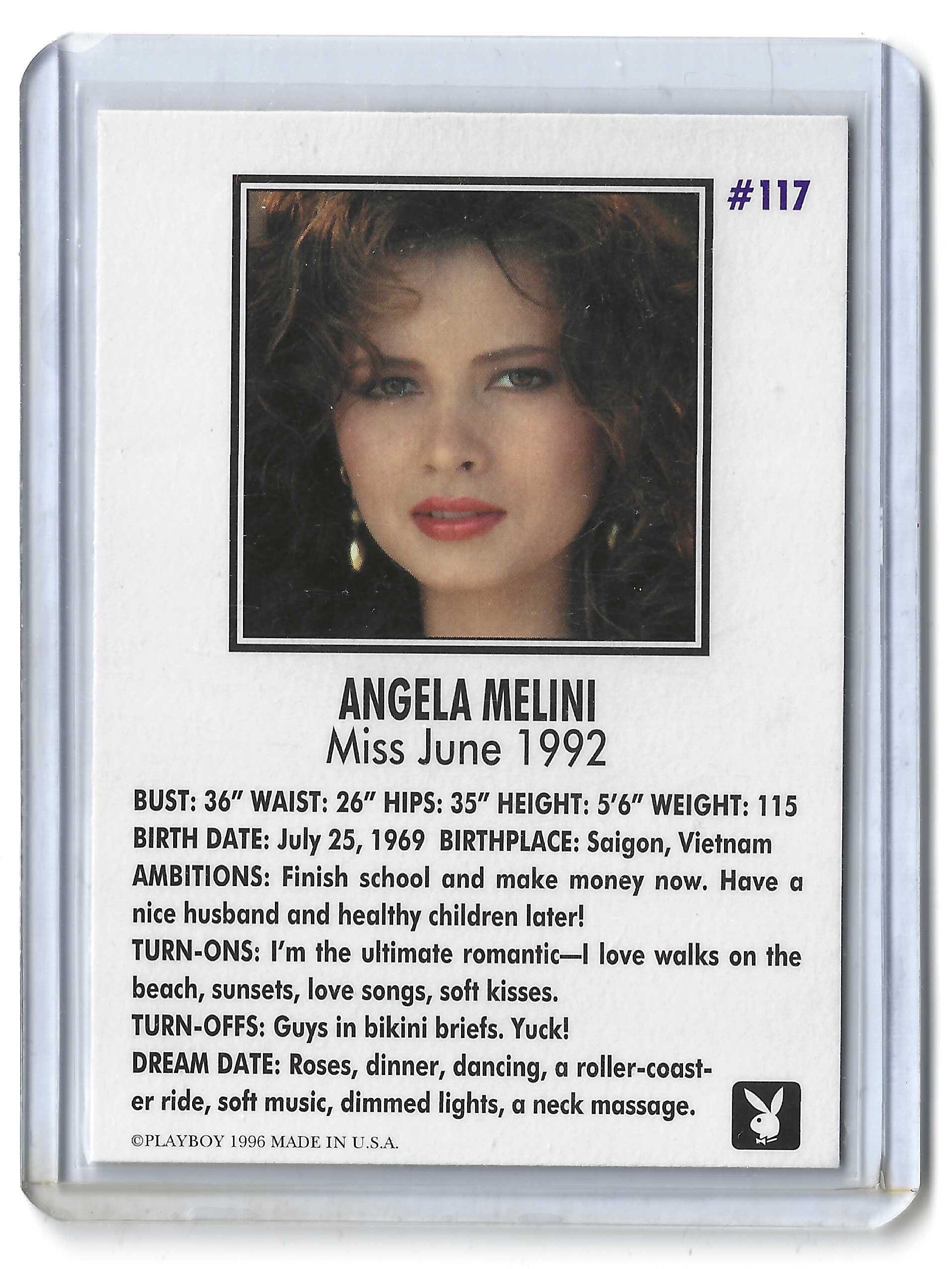 Playboy Card Autograph ANGELA MELINI 922 of 2750 Etsy UK