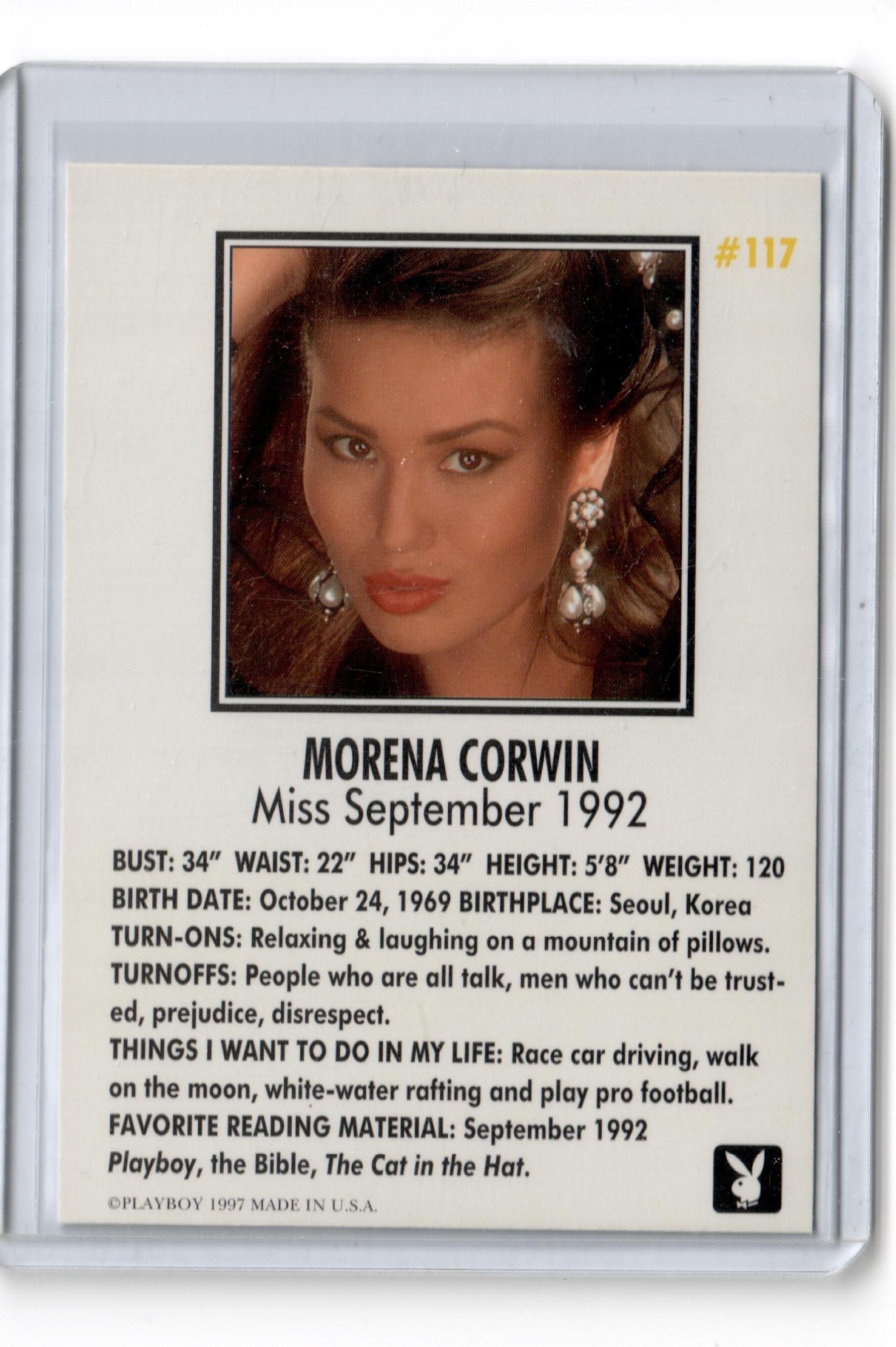 Playboy Card MORENA CORWIN Autograph 819 of 2750 - Etsy UK