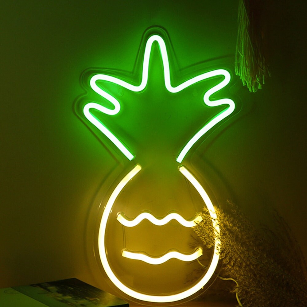 Neon Pineapple LED USB Powered Light Etsy