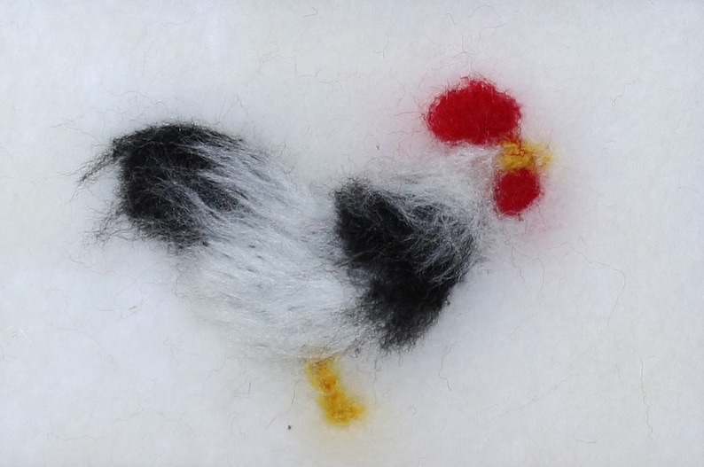Chickens Original Felt Picture cochin chicken hybrid chicken sussex chicken