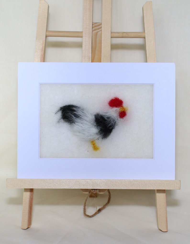 Chickens Original Felt Picture cochin chicken hybrid chicken sussex chicken