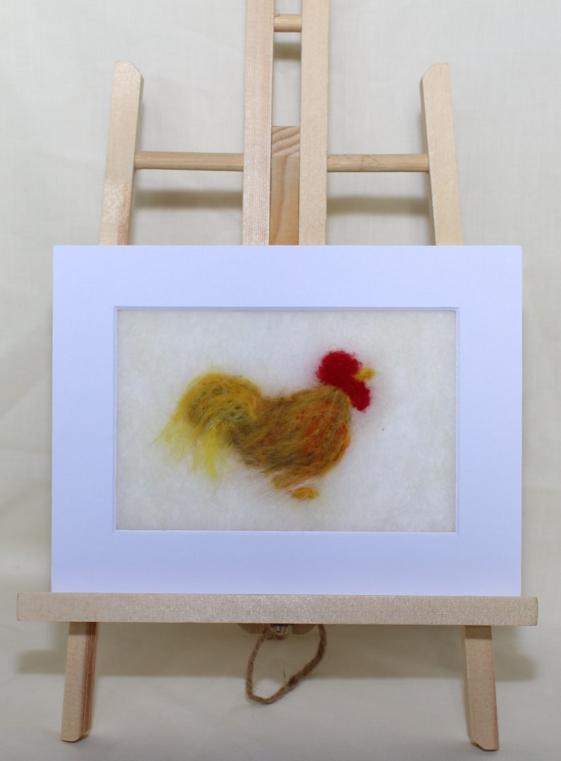 Chickens Original Felt Picture cochin chicken hybrid chicken sussex chicken
