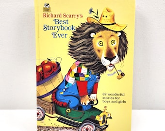 Richard Scarry&#39;s Best Storybook Ever 1968 Golden Books Publishing Company USA Hardcover Storybook Collection 82 Bedtime Stories Gift