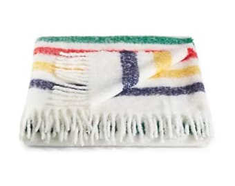 Hudson Bay Blanket, Multi-stripe Fuzzy All Season Throw, Original