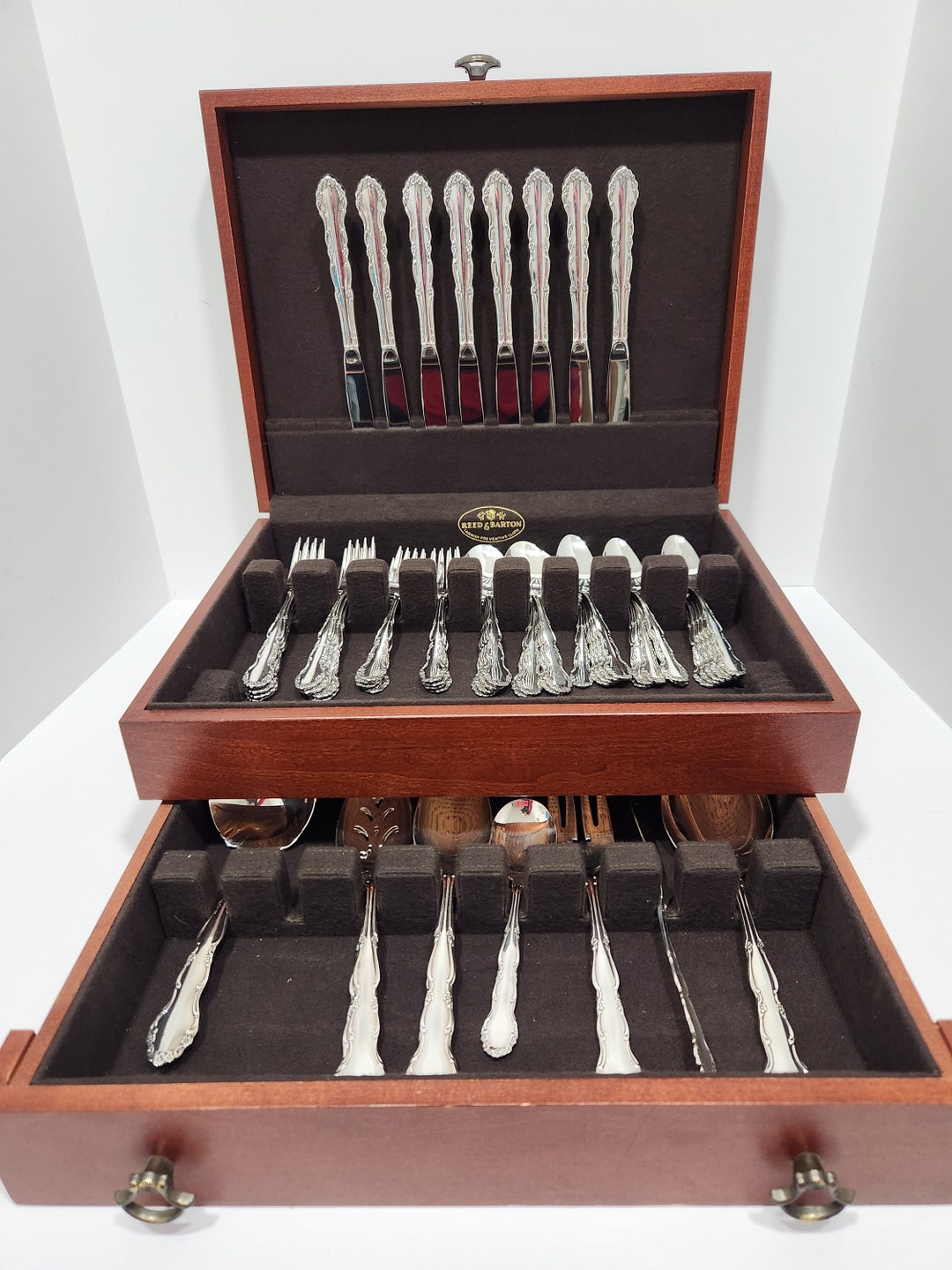 1881 Rogers Oneida FLIRTATION 58 Pc Vintage Silverplate Flatware