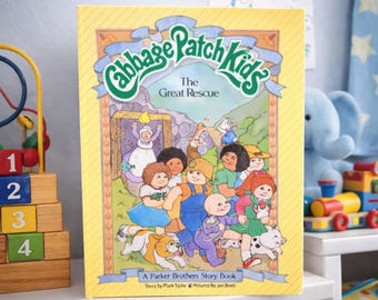 Cabbage Patch Kids: The Great Rescue Hardcover Book (1984) – Illustrated by Jan Brett | Parker Brothers Storybook