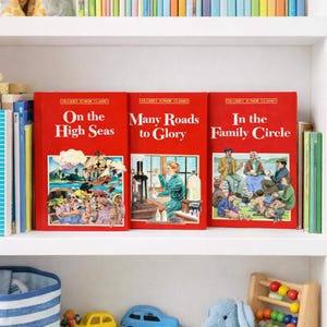 Vintage Hardcover Classics Red Books Colliers Junior Classic Literature Family Circle Educational Collection Library Home School Reading Set