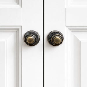 Brass Octagon Knob Vintage Cabinet Hardware Restoration Piece Backplate Set Antique Drawer Pull Handle Kitchen Rustic Furniture