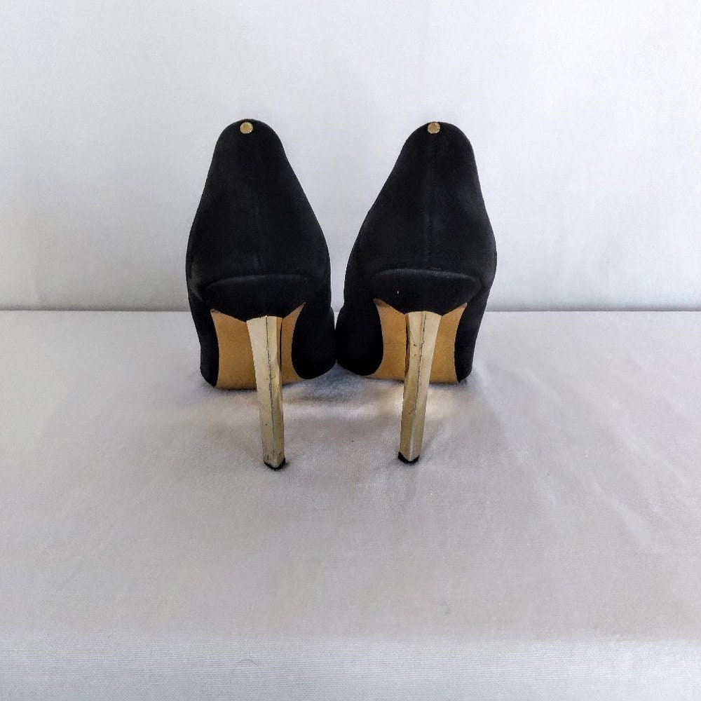TED BAKER PEETCH Velvet Heels in Black Size 39 Crystal