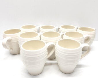 Mikasa Swirl White Mugs Coffee Set Cream Jug Sugar Bowl DJ100