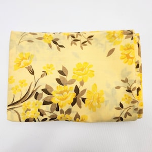 C.S.Brooks Canada Twin Size Flat Sheet, 3 available, 70&#39;s yellow floral sheet yellow and brown floral fabric for crafts or curtains Canada