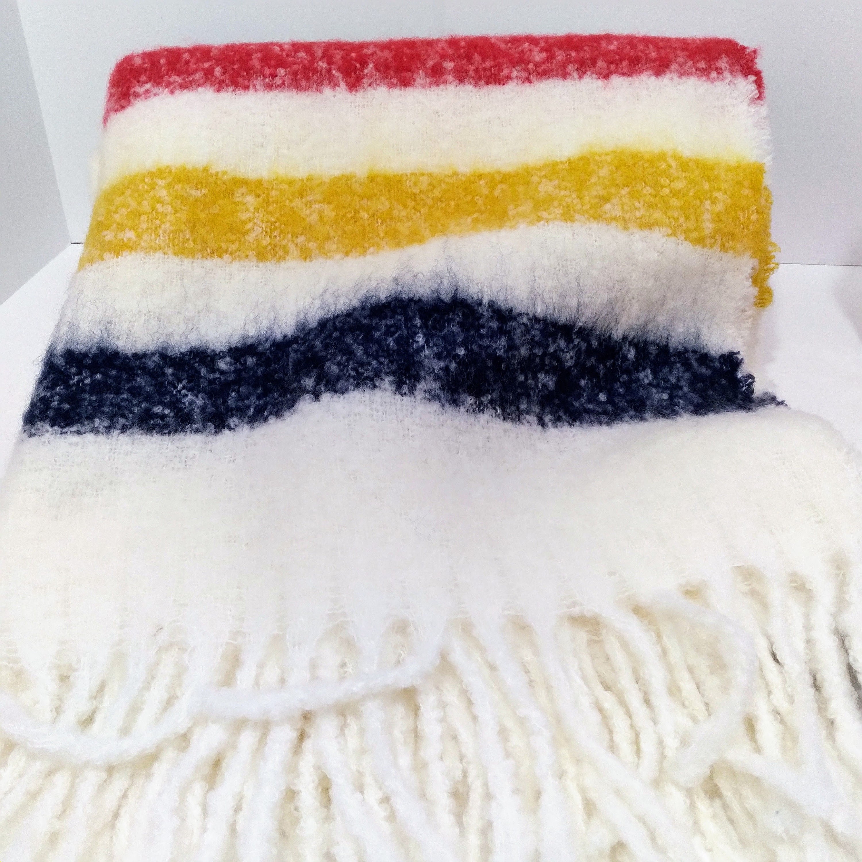 Hudson Bay Blanket Multi stripe Fuzzy All Season Throw HBC Stripes HBC Stripes Canada Etsy UK