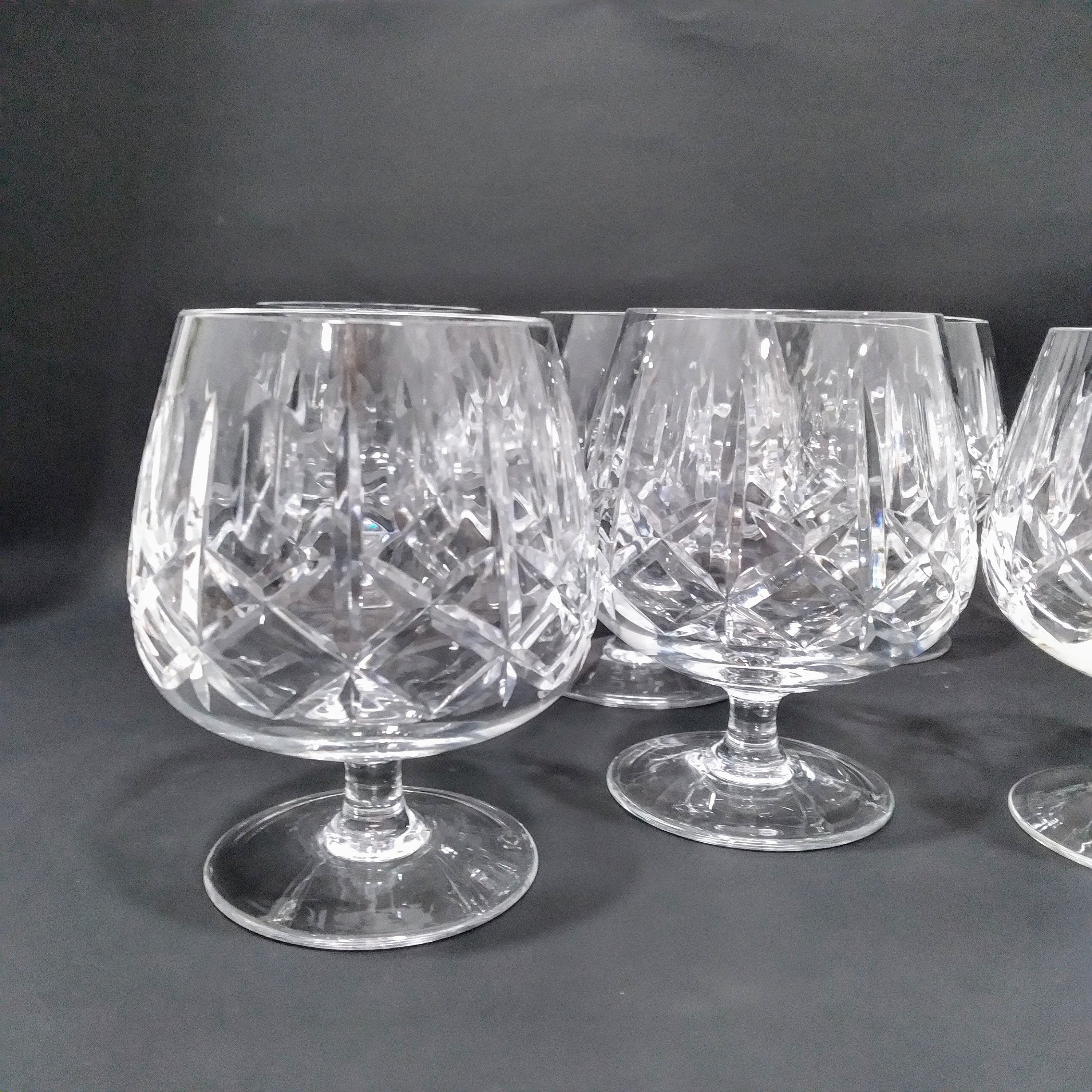 Waterford Crystal Lismore Brandy Snifters Set of 2 Glasses With