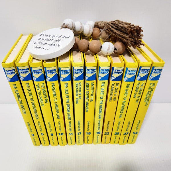 Collection de livres Nancy Drew - Lot de 12 livres à couverture rigide - Carolyn Keene - Grosset & Dunlap - Imprimé aux États-Unis - Années 1970 et 1980