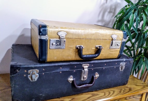 Retro Stacking Suitcases Old Mid 