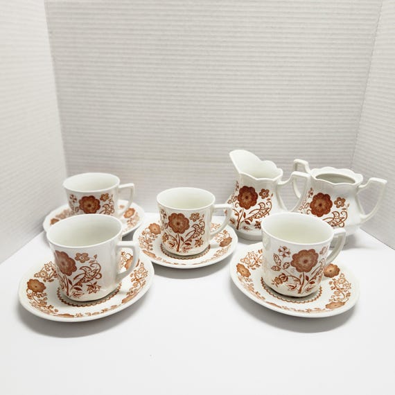 Vintage J & G Meakin Woburn Ironstone Tea Set, Royal Staffordshire