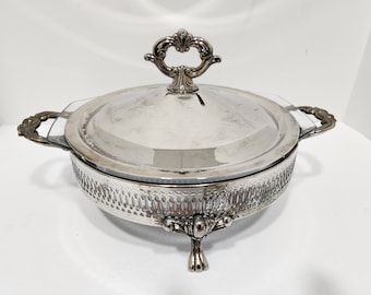 Antique Silver Serving Dish With Lid Vintage Silver-plated Covered - Main Image