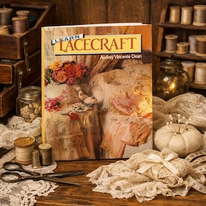 Vintage Learn Lacecraft Book by Audrey Vincente Dean Lace Making Guide Vintage Sewing & Needlework Book Craft Reference Lace Instruction