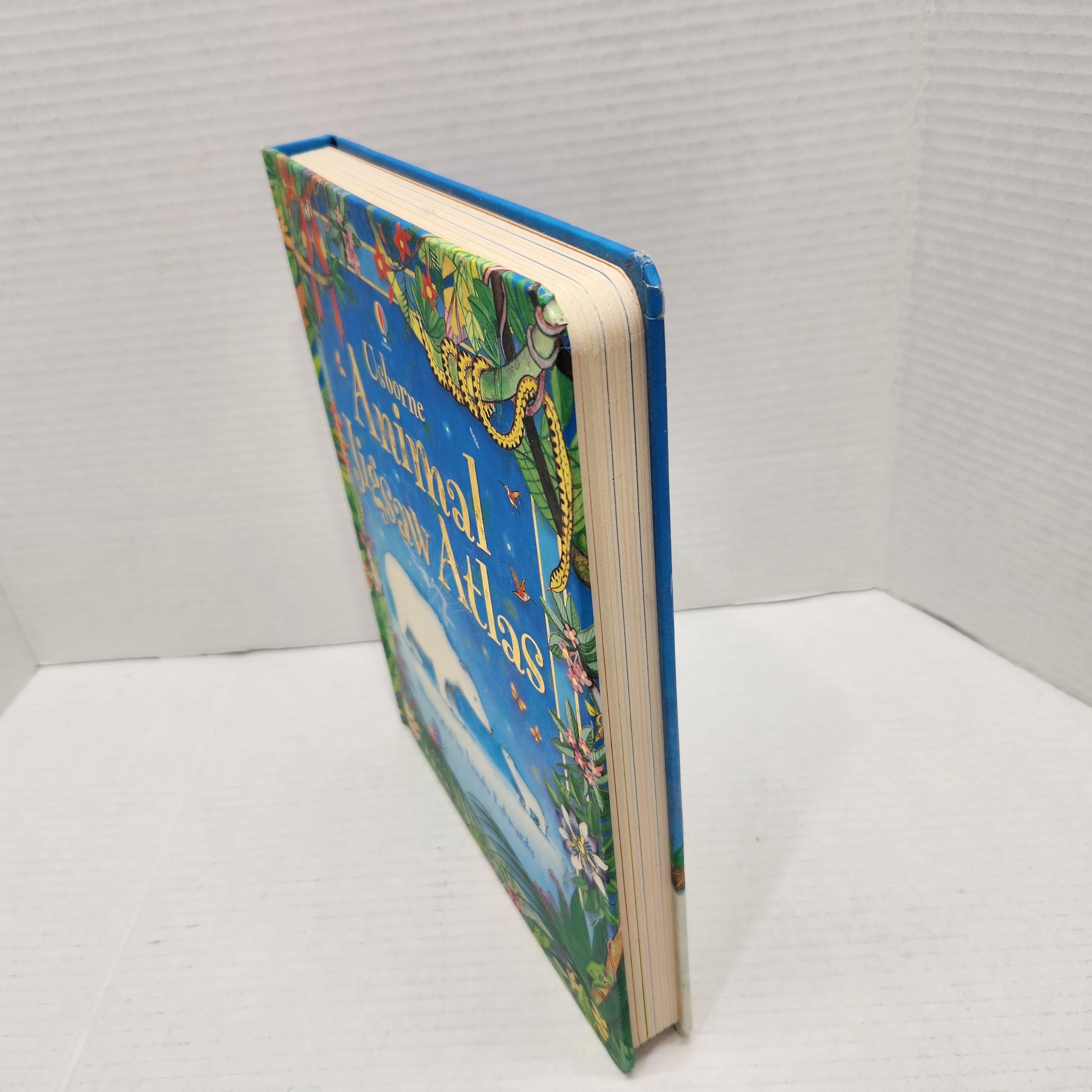 Usborne Animal Jigsaw Atlas Hardcover Book 2005, Six Picture Maps
