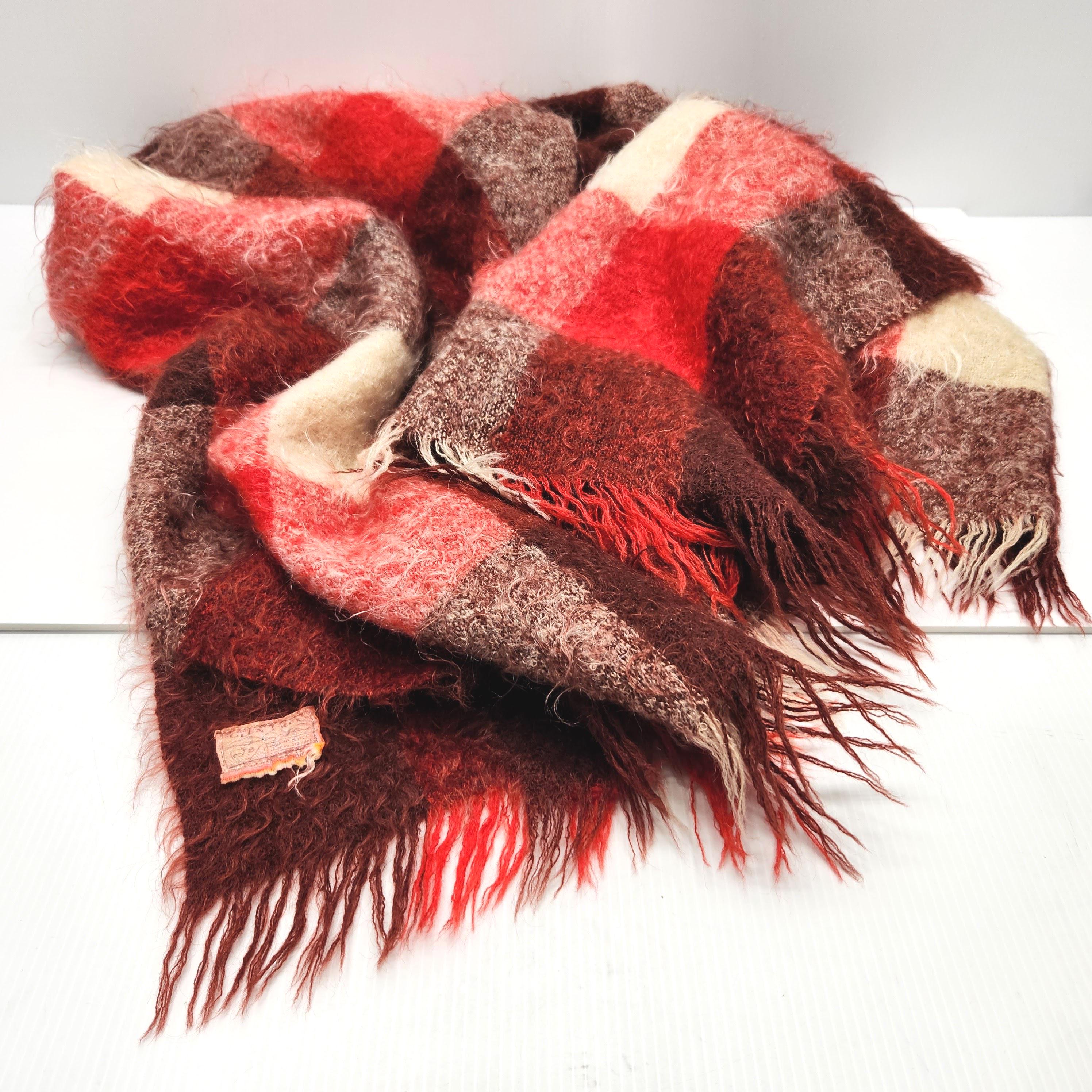 GLEN CREE モヘヤブランケット(L) Glen Cree 100% Mohair Blanket Scotland 60