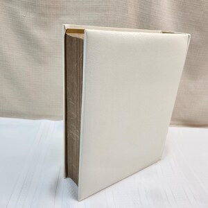 Wedding Ceremony Bible White Leather Bound King James Version Gold Lettering Design Religious Gift Idea Christian Scripture Book Family Keepsake Traditional Holy Text Large Format Edition Testament Stories Illustrated Pages Beautiful