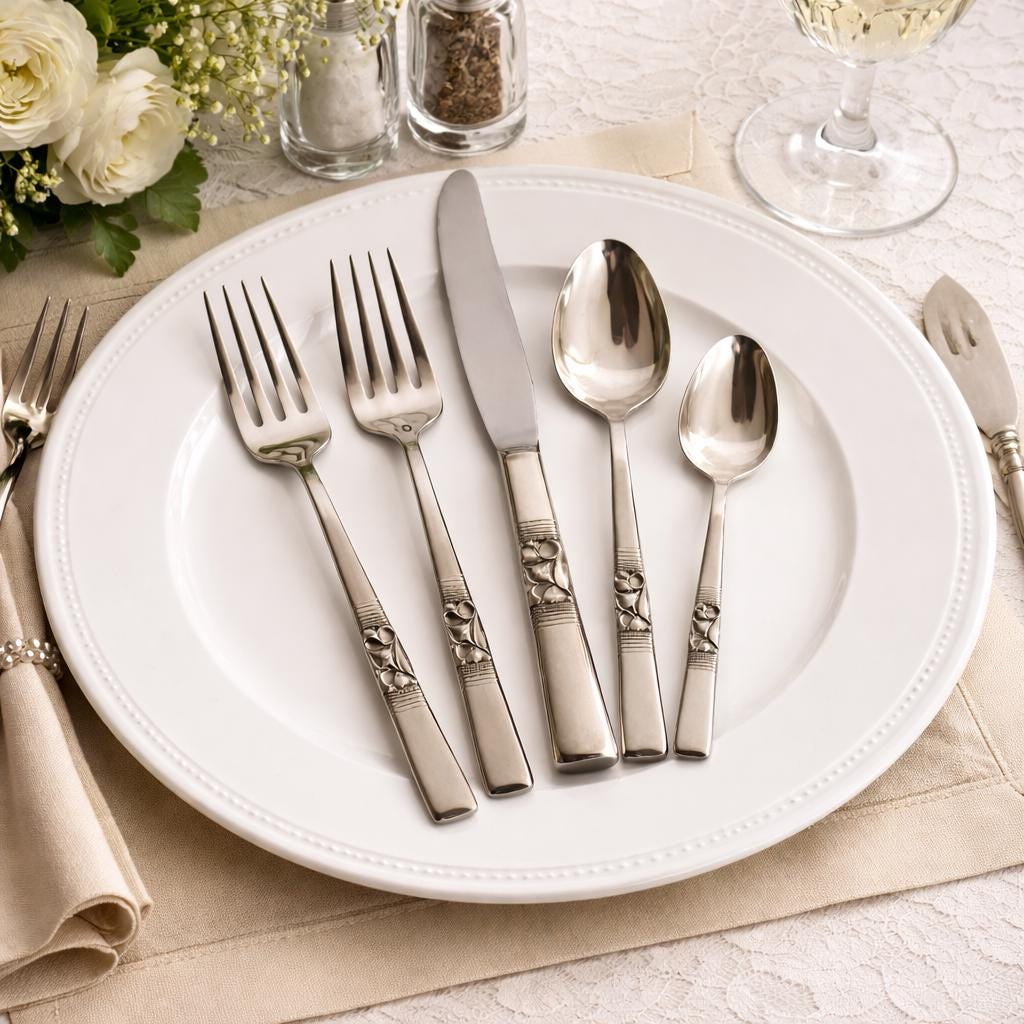Oneida Community Morning Star Flatware Silverware Set With Storage