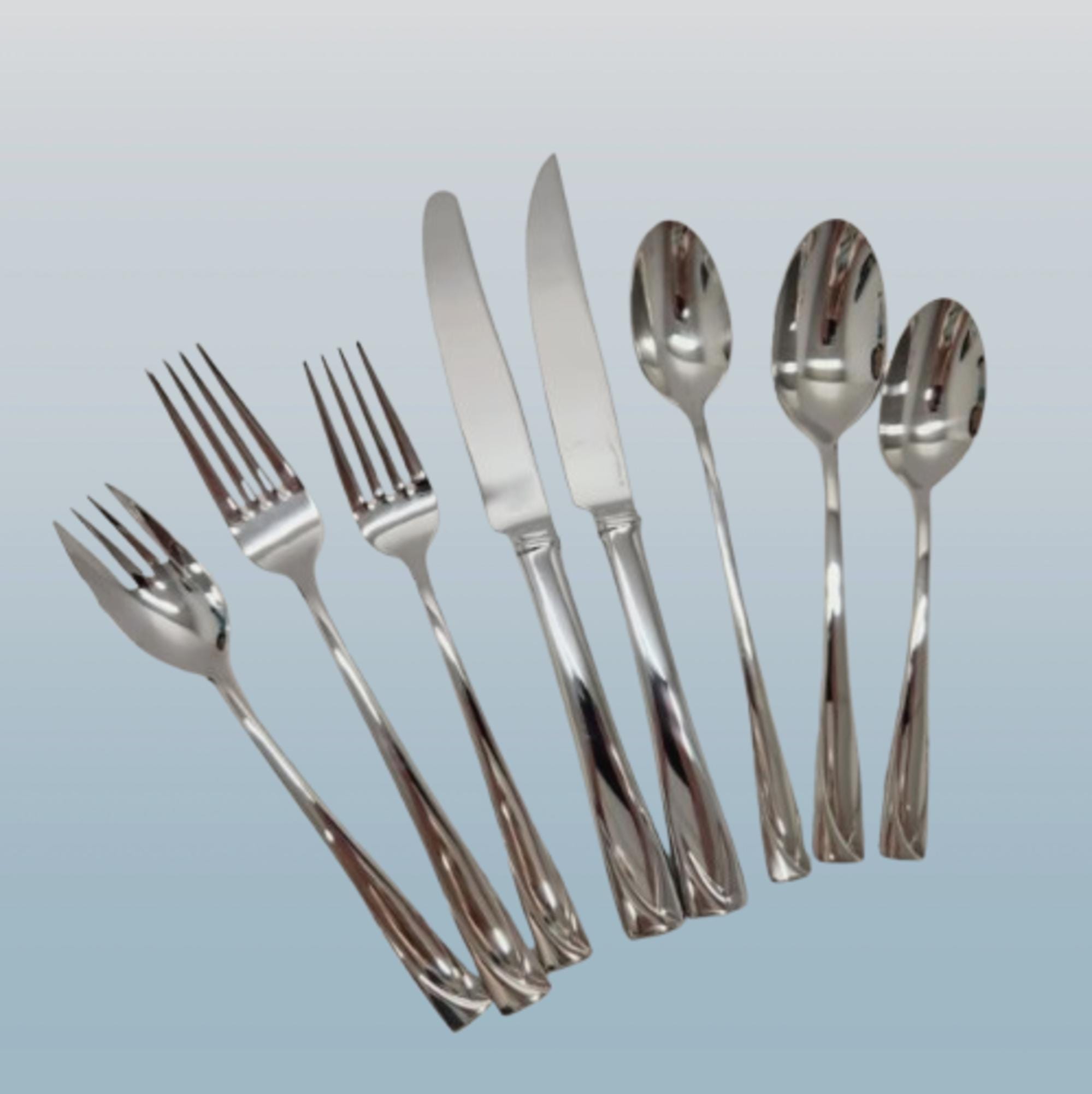 104 Piece Lenox Middleton Stainless Service 12, 18/10 Flatware Set