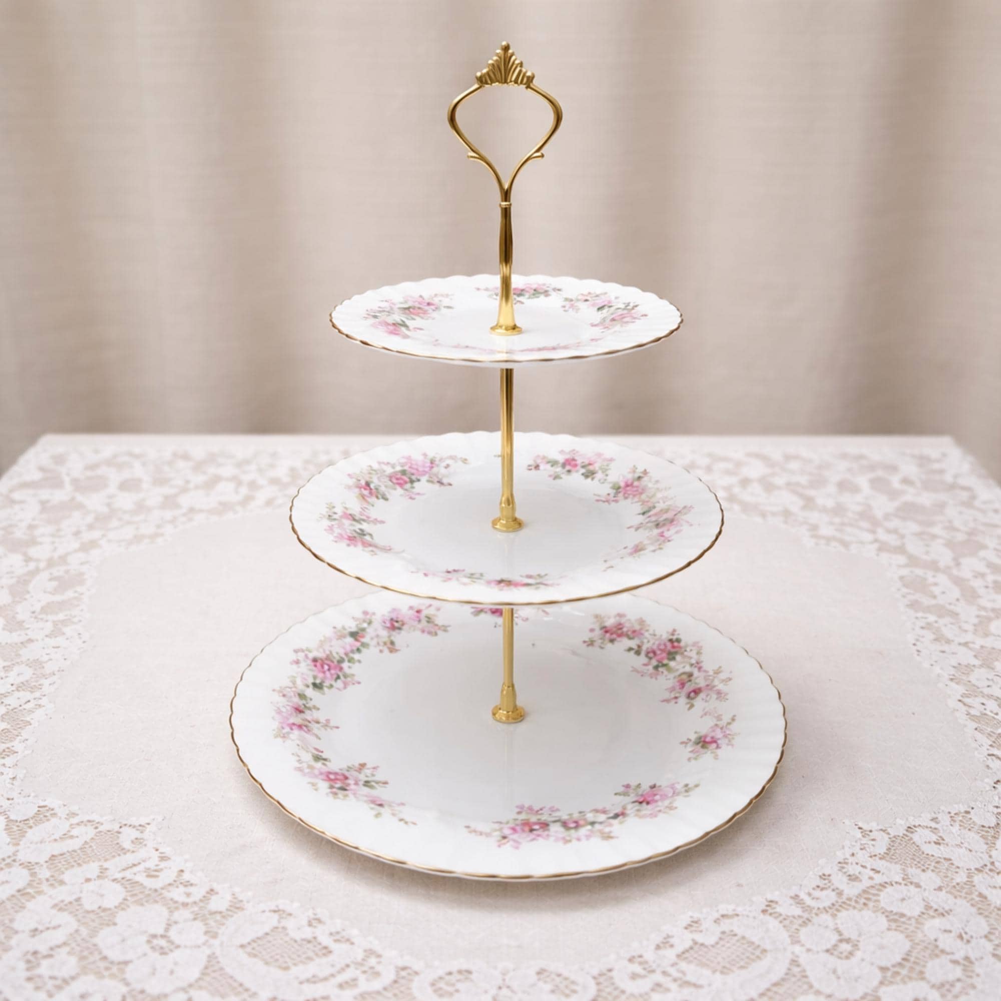 Tiered Cake Stand Holiday Dessert Display Christmas Serving Tray