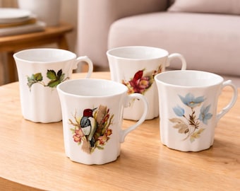 Vintage China Cup Tea Set Bone China Teacup Collection Royal Grafton Fine China Floral Design English Breakfast Tea Mug Made England