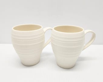 Mikasa Swirl White Mugs Coffee Set Cream Jug Sugar Bowl DJ100