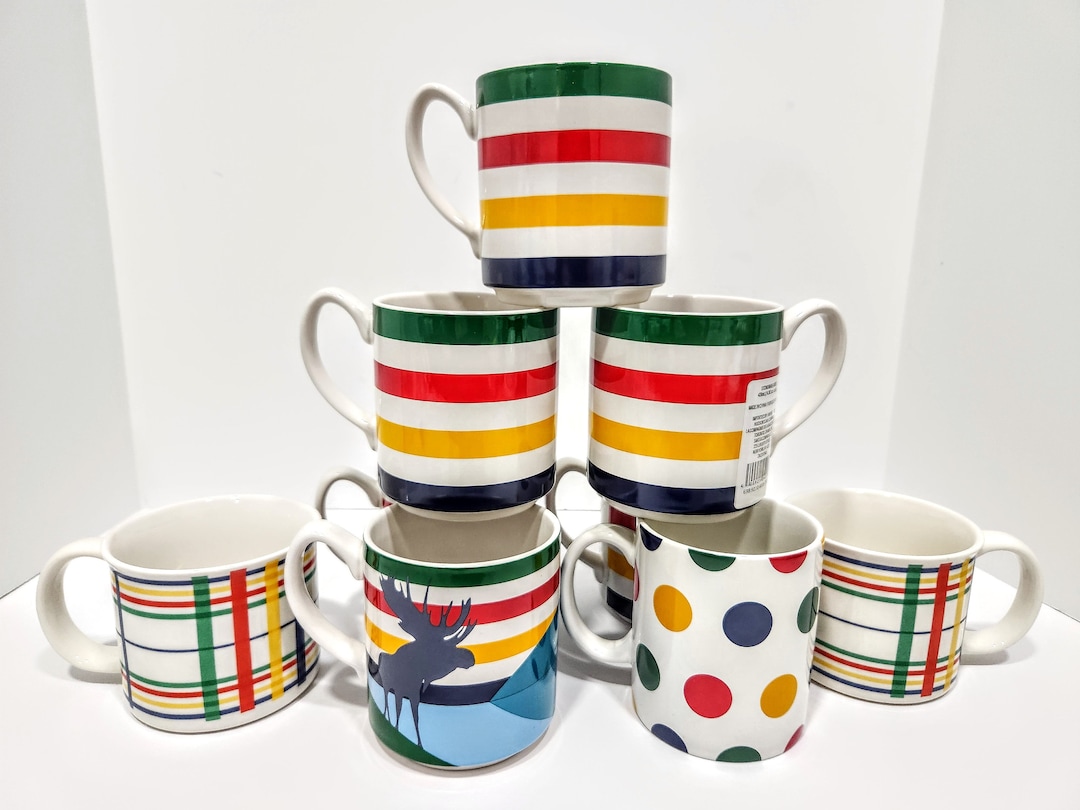 Hudson Bay Company Mugs HBC Striped Mug Polka Dot Mug Plaid Etsy Canada