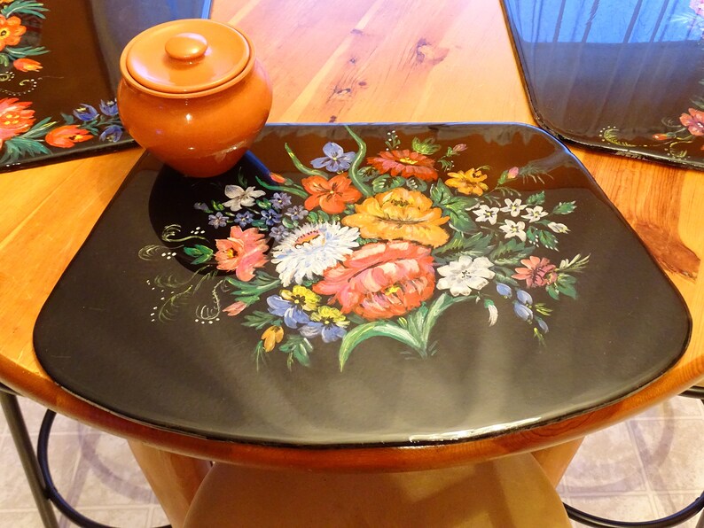 Natural Wood Placemats birch Plywood Hand Painted, Epoxy Covered Etsy