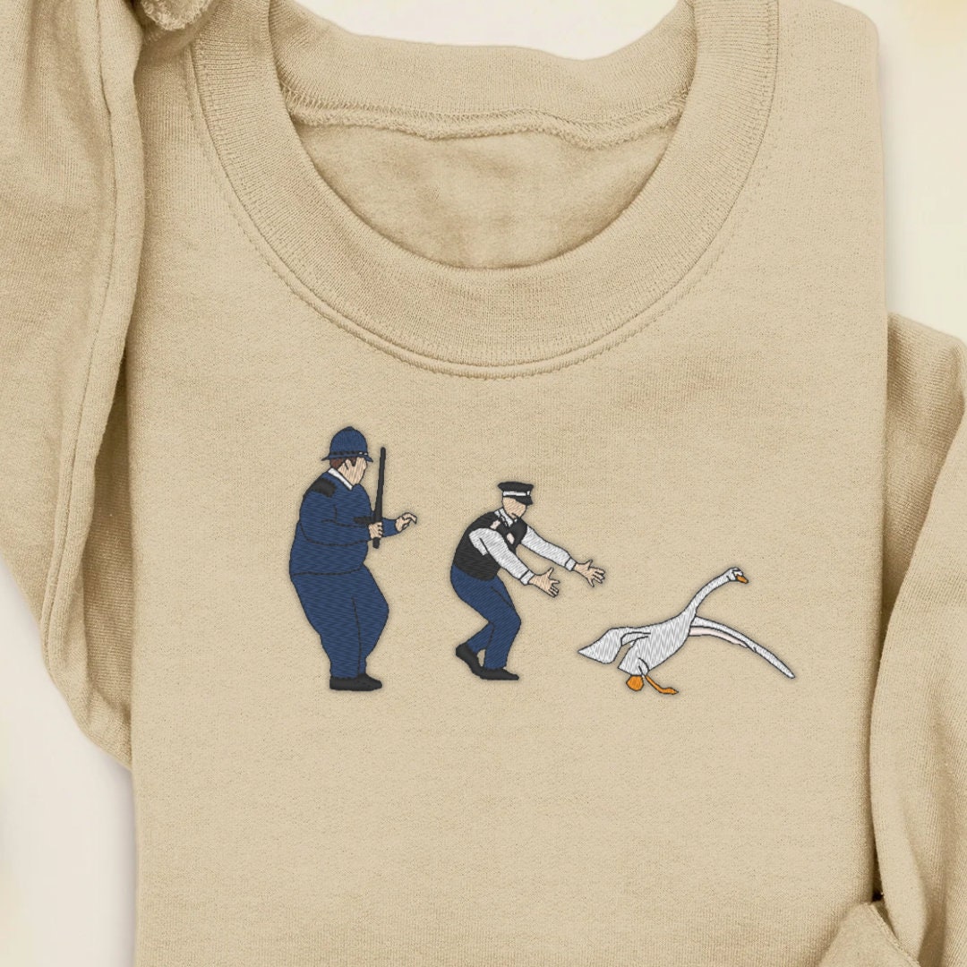 Buy Hot Fuzz Sweatshirt T-shirt No Luck Catching Them Swans Then Tee or  Sweatshirt Cornetto Triology -embroidered Unisex Oscreative Online 