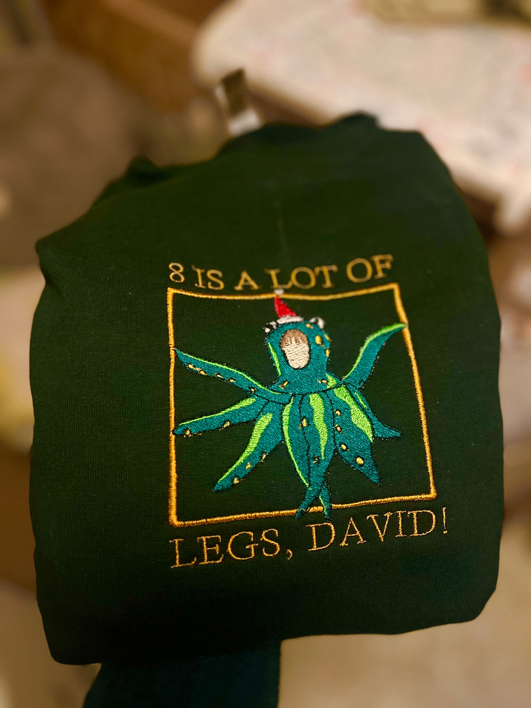 Christmas Jumper - Love Actually - 8 is a Lot of Legs, David