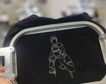 Photograph Customised / Personalised - Sweatshirt - Embroidered - Unisex - Handmade