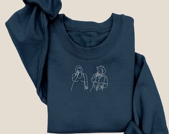 Gavin and Stacey Sweatshirt or T-Shirt - Bryn and Nessa - Islands in the Stream Sweater - Embroidered - Unisex - Handmade