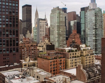 nyc buildings from above architecture new york skyline UES | photography print