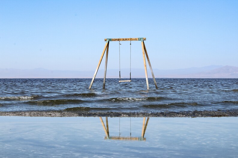 Swing Into The Sea Salton Sea Bombay Beach Club California Abandoned Ocean Photography Print