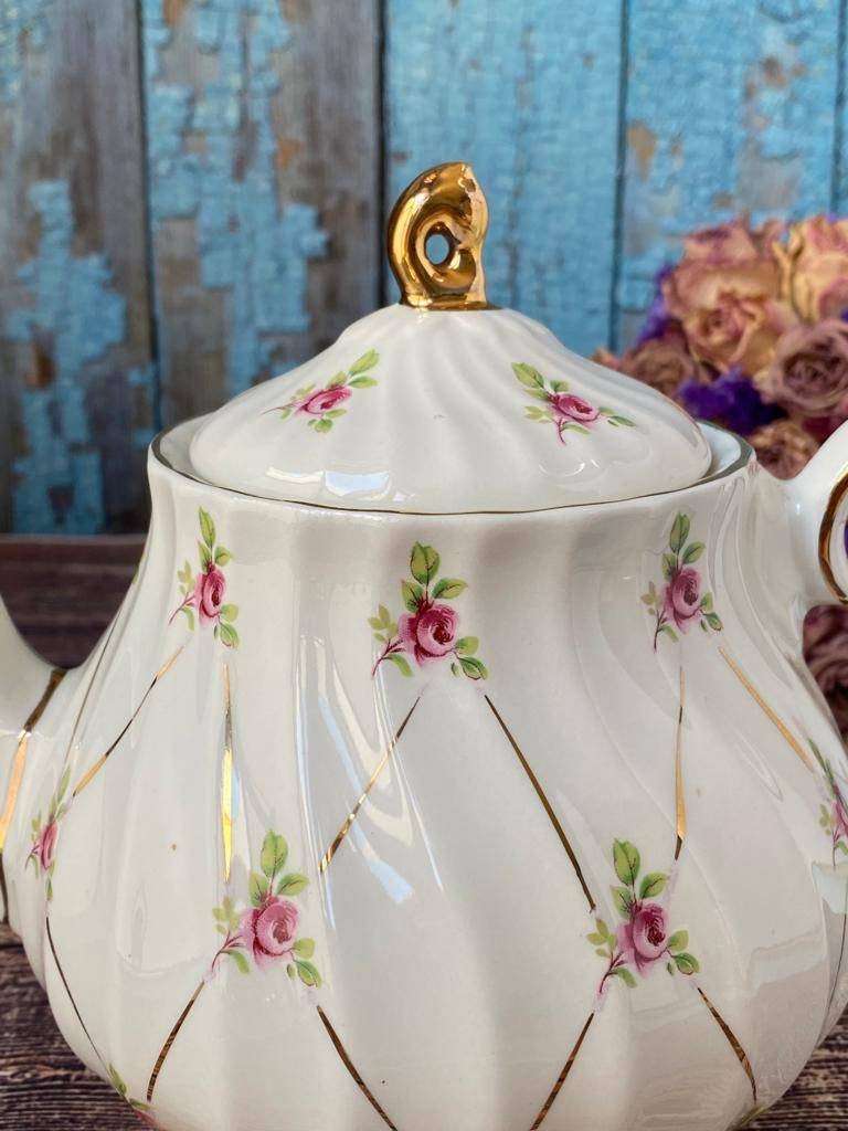 Sadler Ditsy Rose Teapot England, Tea Party Earthenware Etsy