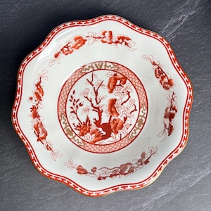 Rare Vintage Coalport Indian Tree Coral Serving bowl bone china English porcelain