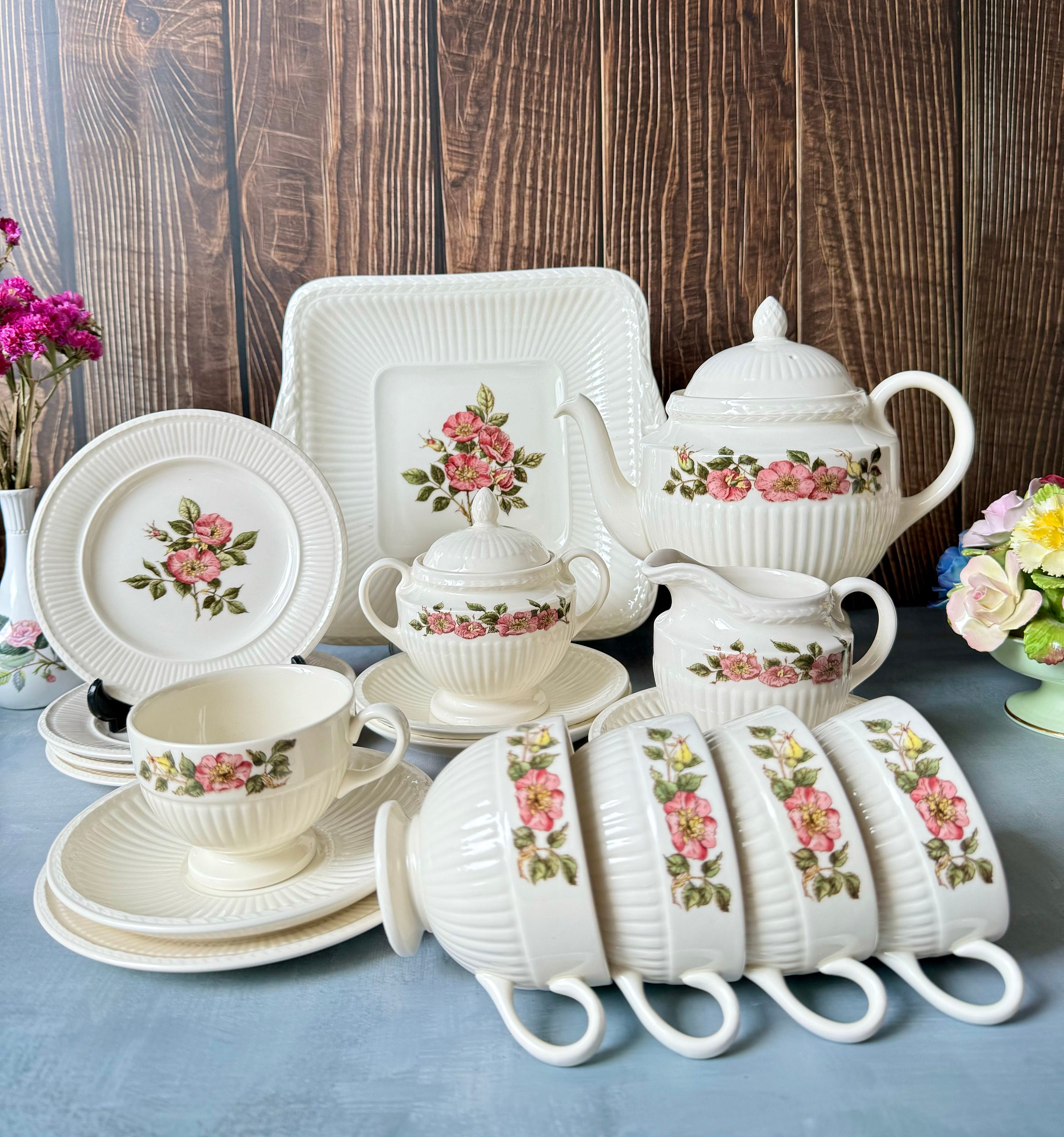 Wedgwood Briar Rose Teaset Made in England - Etsy Wedgwood Briar Rose Teaset Made in England - Etsy