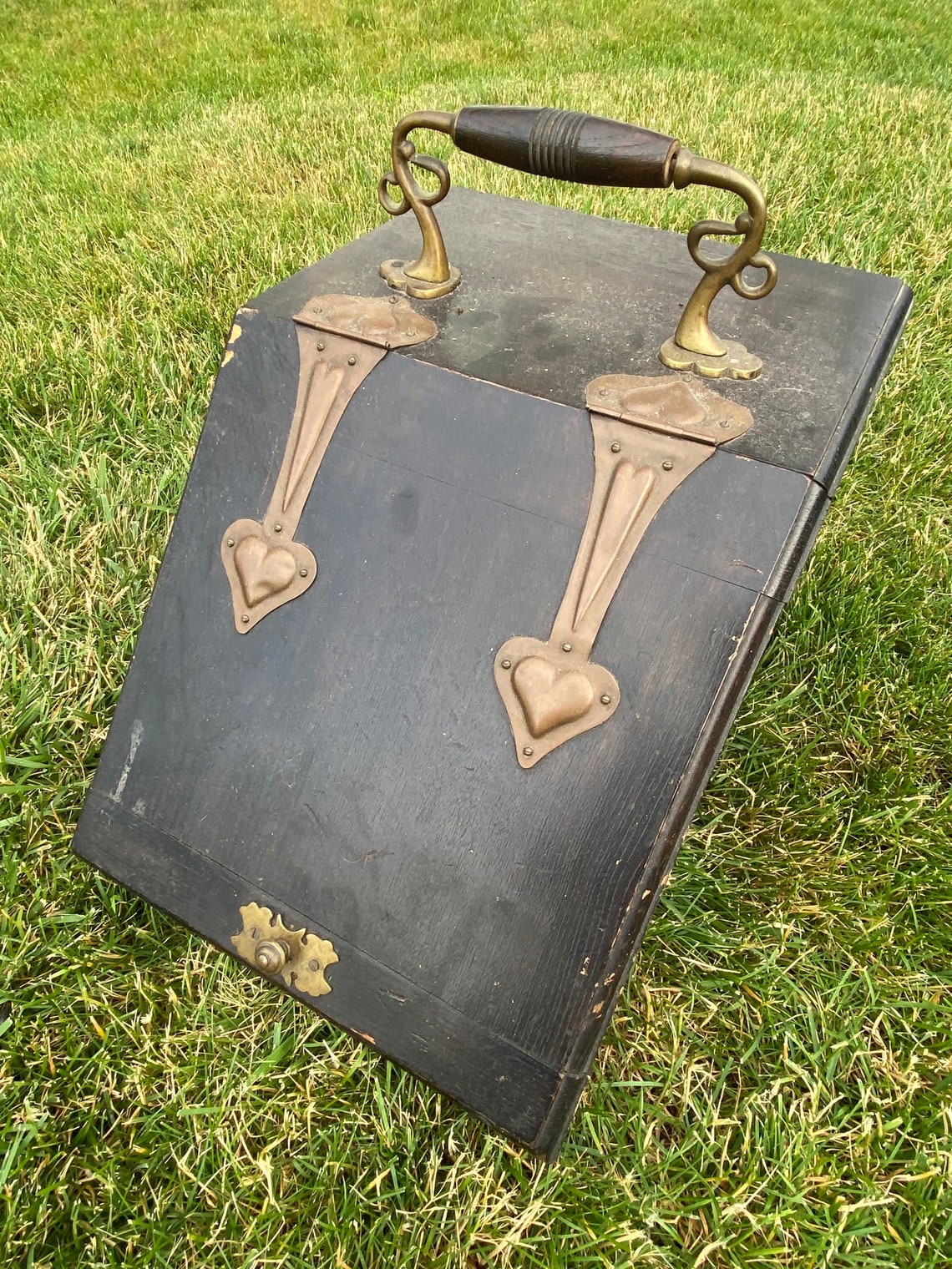 Antique Wooden Coal Box Etsy