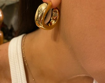R.ALAGAN/TINY TINY PUFFY HOOPS (GOLD)