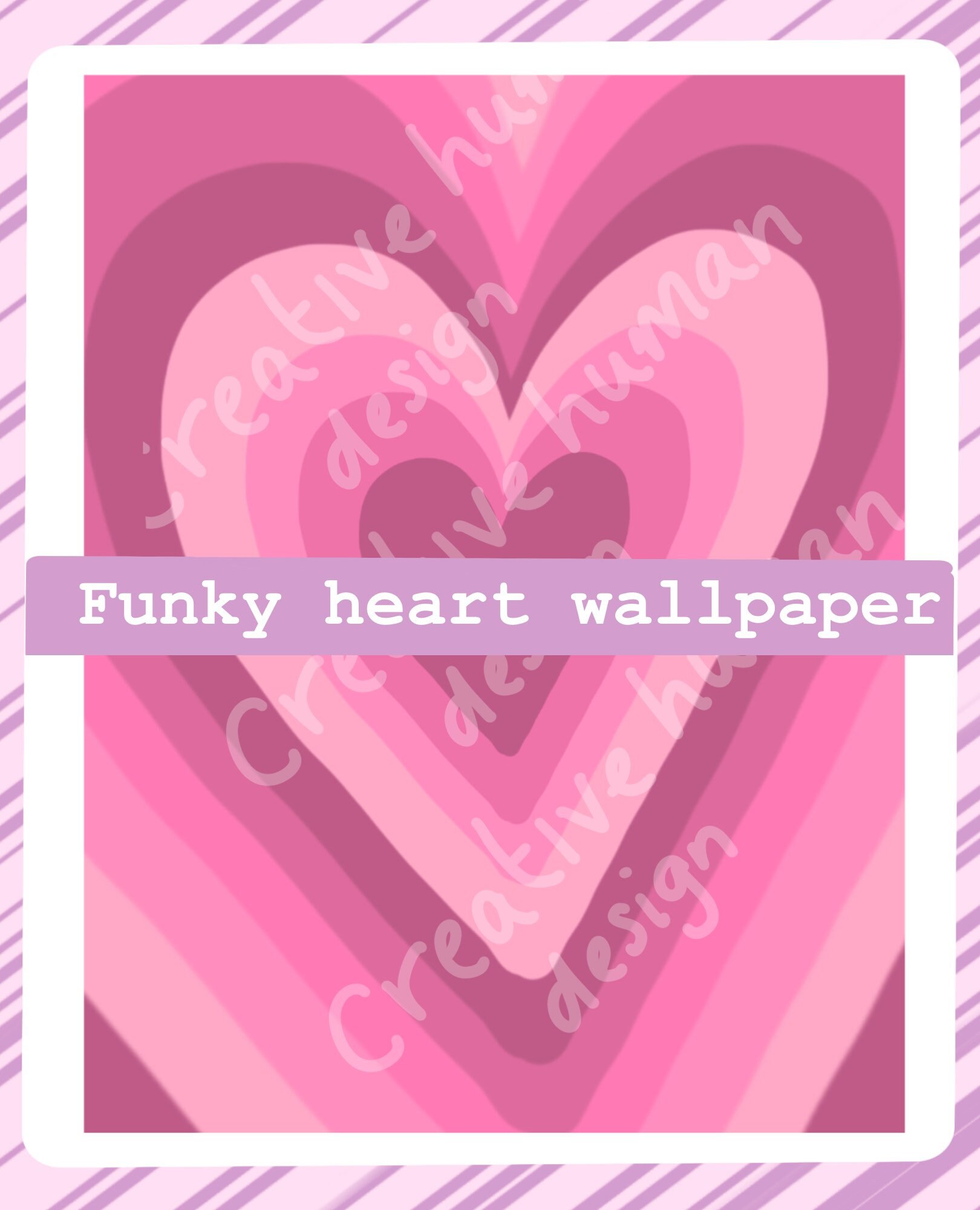 Pink Funky Hearts Wallpaper Iphone Wallpaper Ipad Tablet - Etsy
