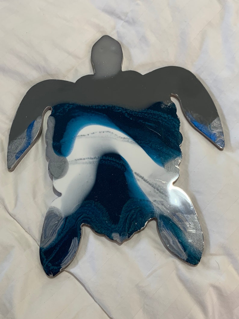 Resin Functional Art Turtle Jewelry Tray