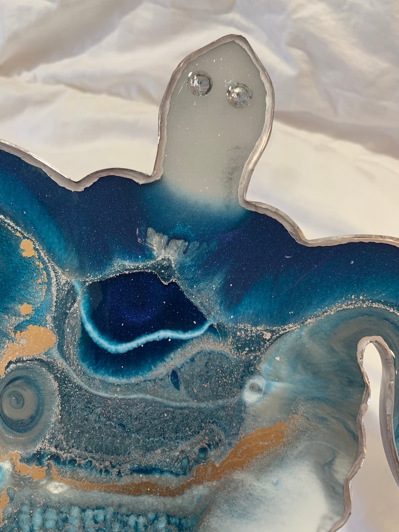 Resin Functional Art Turtle Jewelry Tray