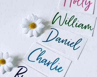 Personalised Name Vinyl Decal for Water Bottles, Cups, Glasses & Tumblers - School Labels - Name Tags